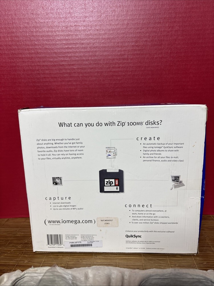 Iomega Zip 100 Parallel External Drive 100MB MAC PC