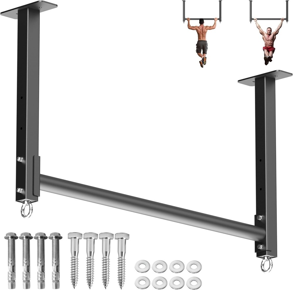 Ceiling Mounted Pull Up Bar, Heavy Duty 700 LBS Multi Grip Pull Up Bars, 16"/24"