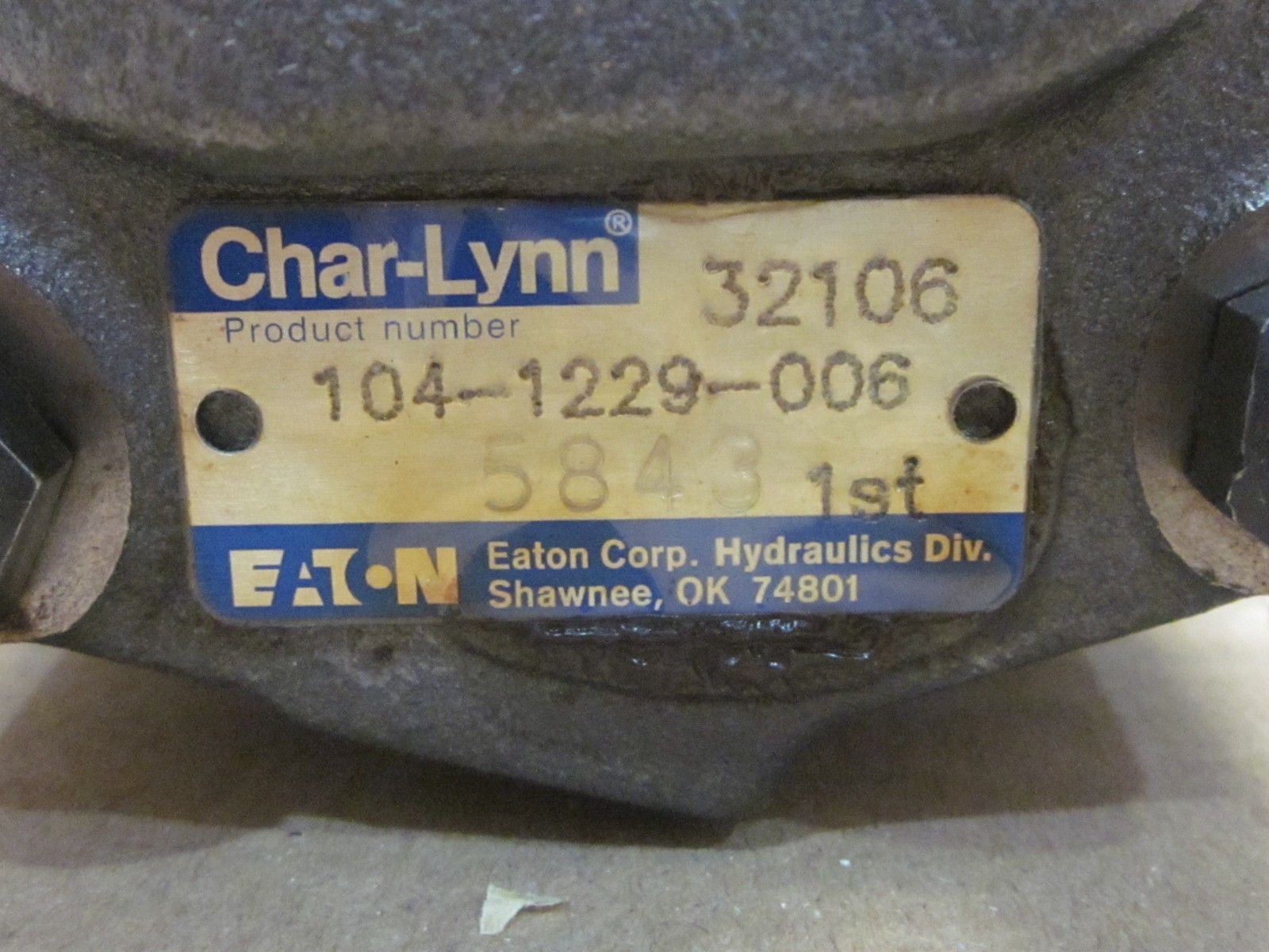 Genuine Eaton Char lynn 104-1229-006 Motor-Made in USA-Not china Junk