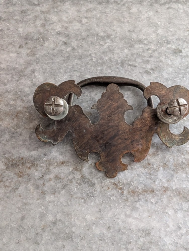 3.5in Brass Handle Bail Drawer Pull - VTG