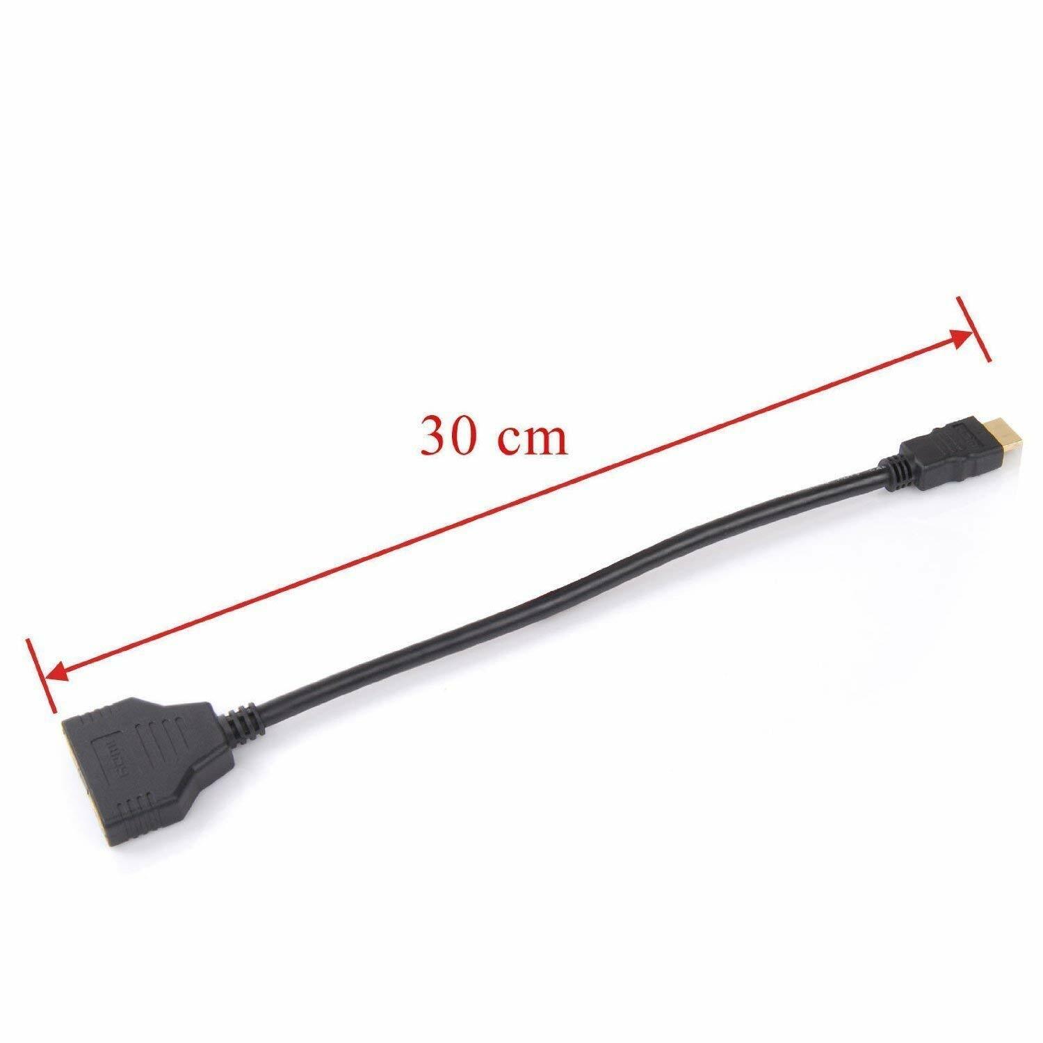 4K HDMI Cable Splitter Adapter 2.0 Converter 1 In 2 Out 1 Male to 2 Female lot