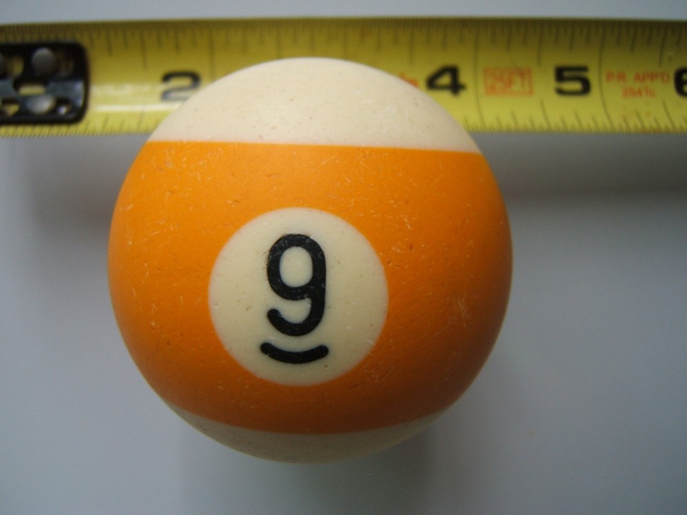 Billiard/Pool Balls / Individual replacement / 2 1/4" diameter / No. 9