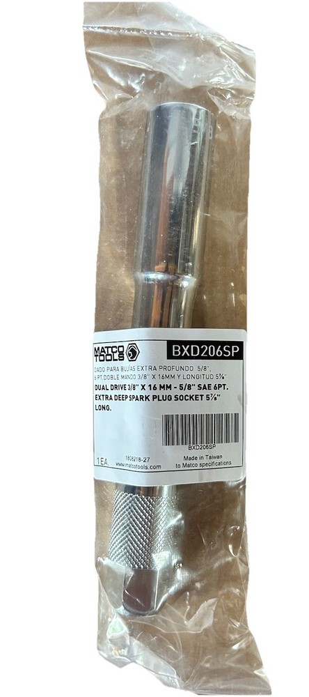 Matco Tools 3/8" Drive Long 5/8 Spark Plug Socket BXD206SP