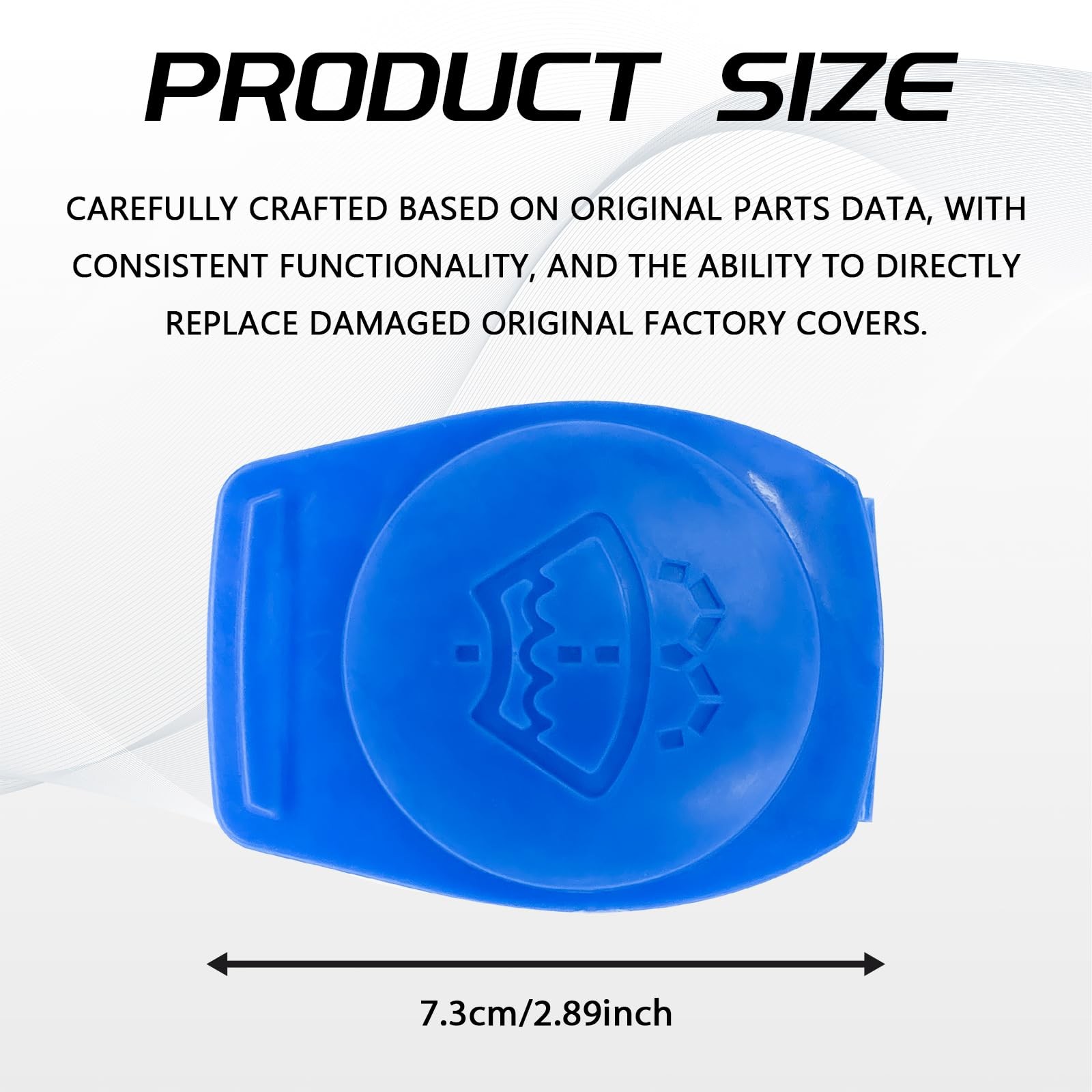 QKYS Windshield Washer Reservoir Caps, Tank Bottle Cap Cover 1PCS, blue