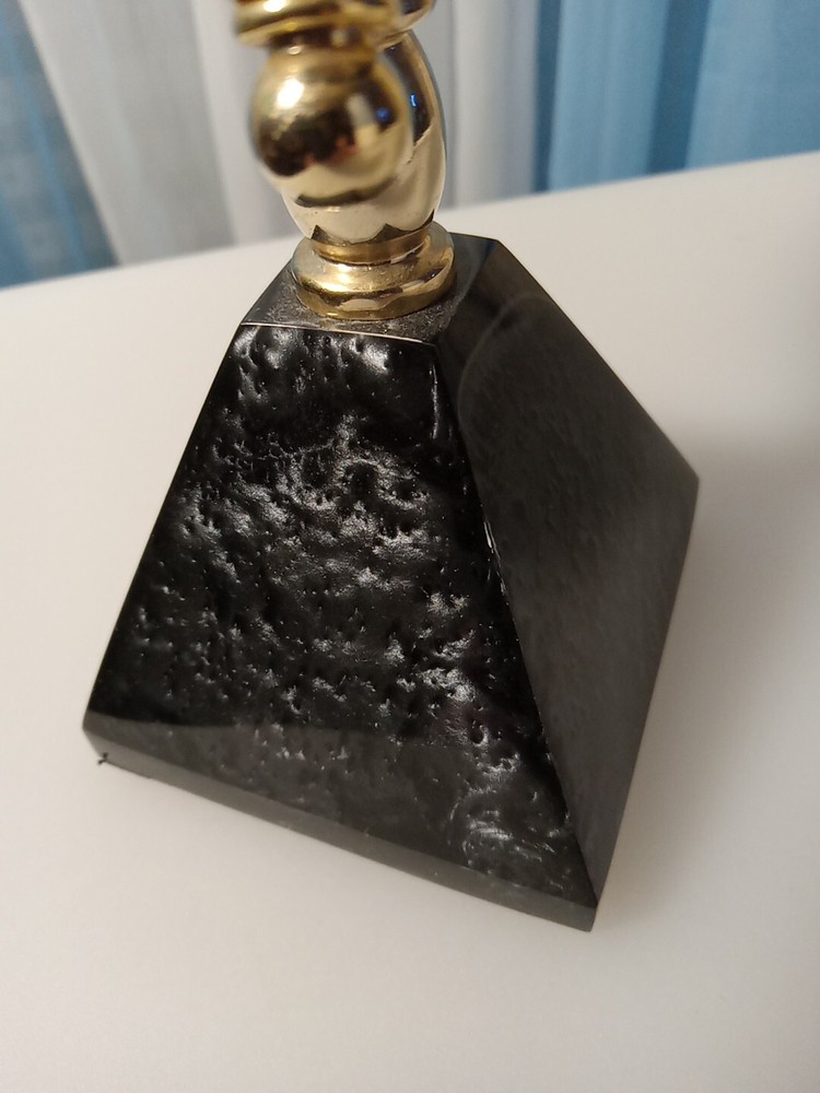Vintage Desktop Globe With Pyramid Clock Stand