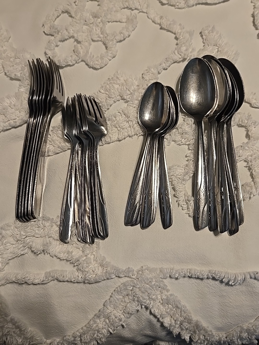 THOR STAINLESS U.S.A FLATWARE LOT STARS SPACE AGE ATOMIC 30 Pieces Rare