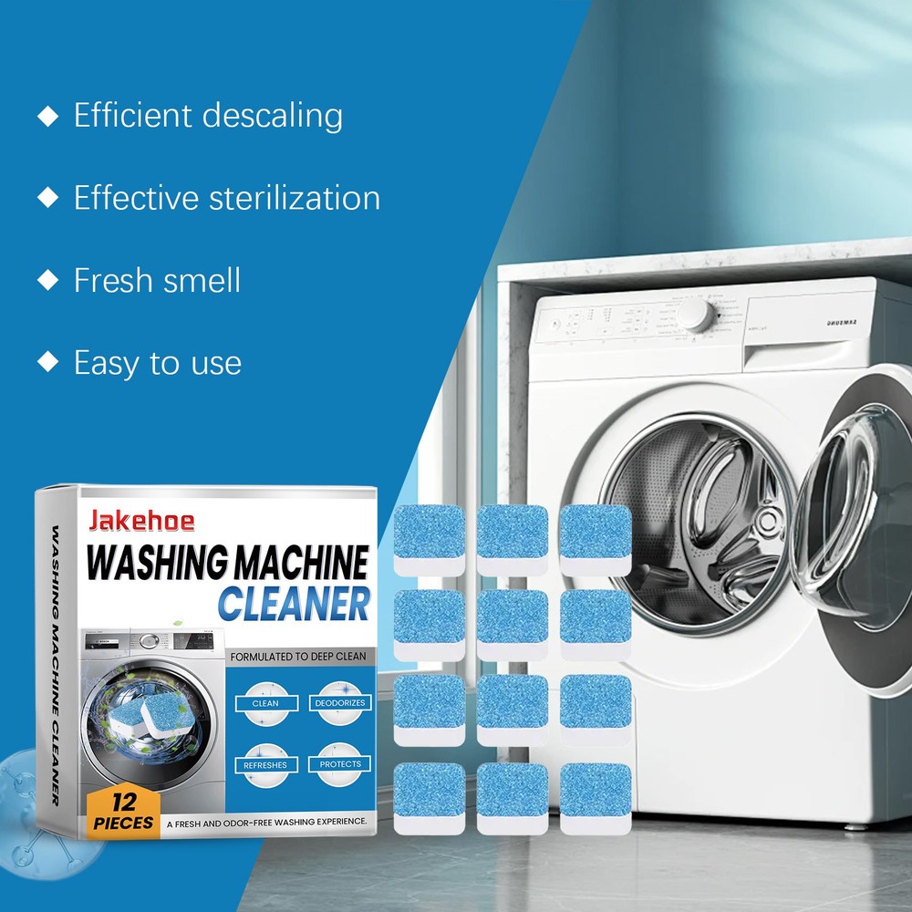Washer Cleaner Tablets for Front Load Washers Descaling Deodorizing 6-Pack