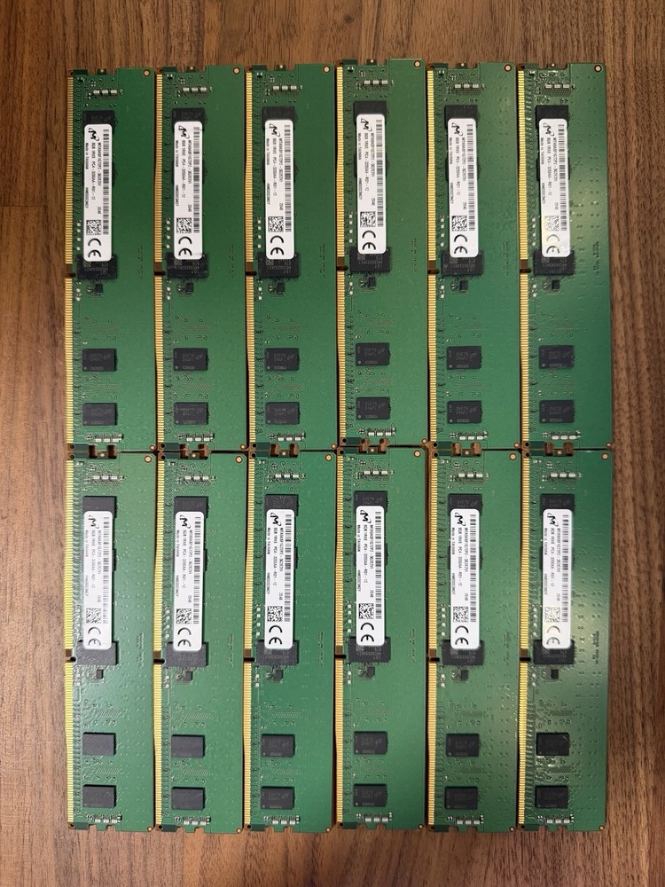 Micron 8GB 1Rx8 PC4-3200AA-RD1-12 ECC Reg Server Memory