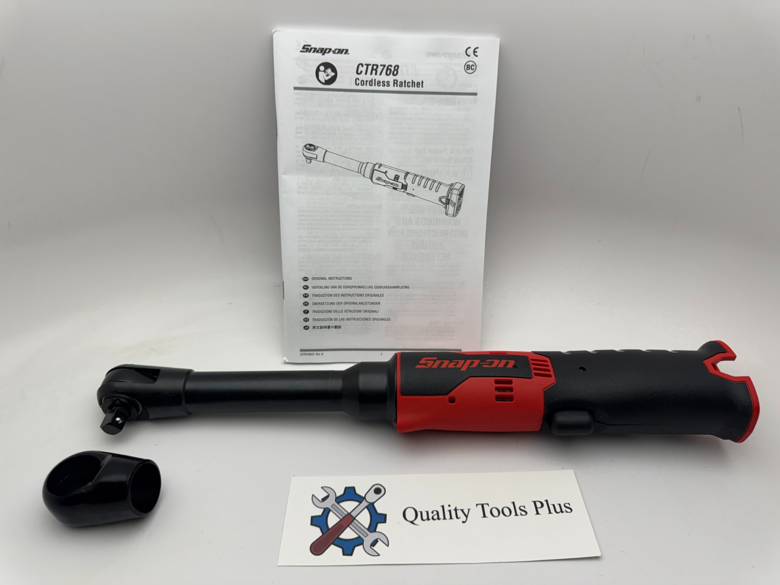 Snap-On NEW CTR768 Red 14.4 Volt 3/8” Drive Long Neck Cordless Ratchet