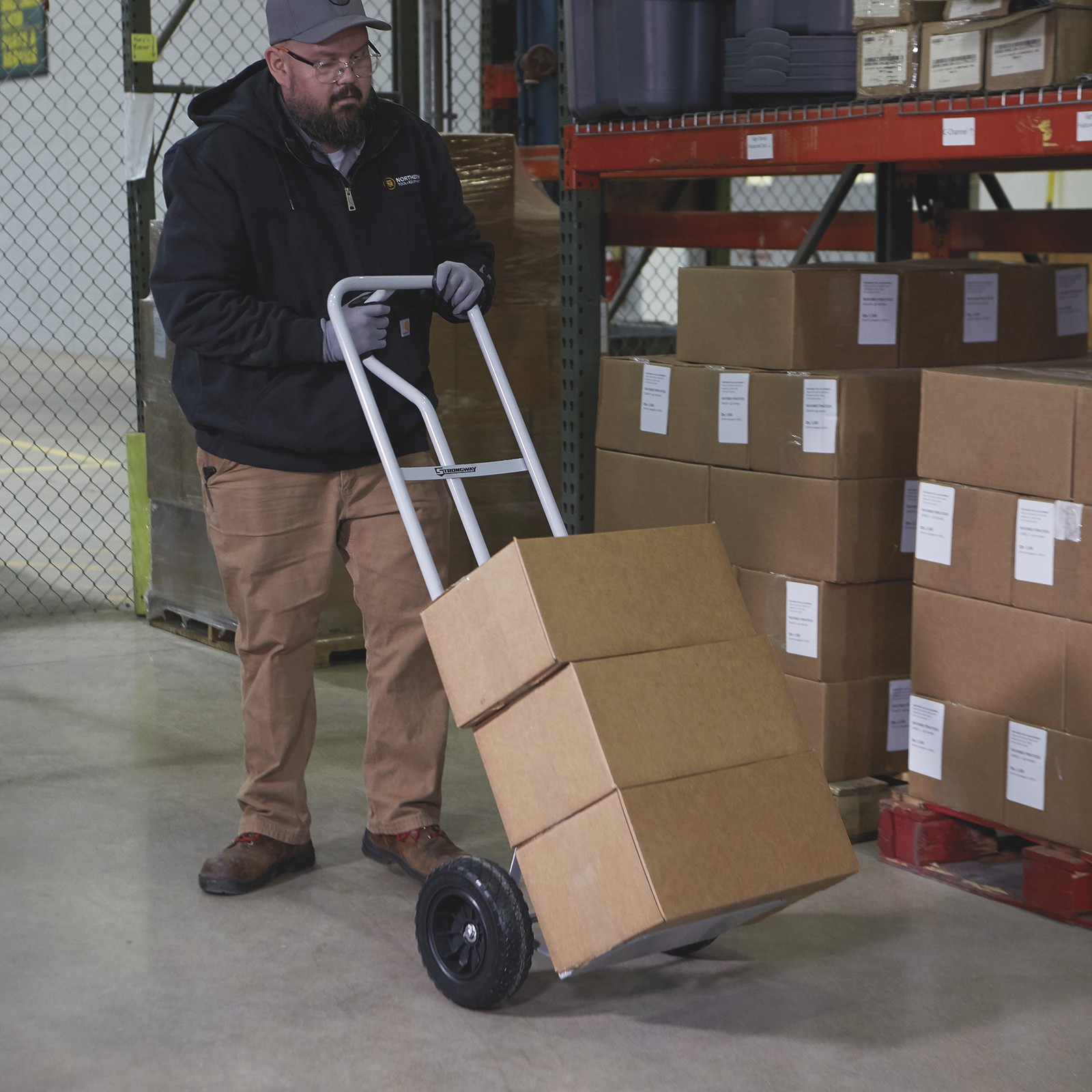 Strongway Steel Hand Truck, 600-Lb. Capacity