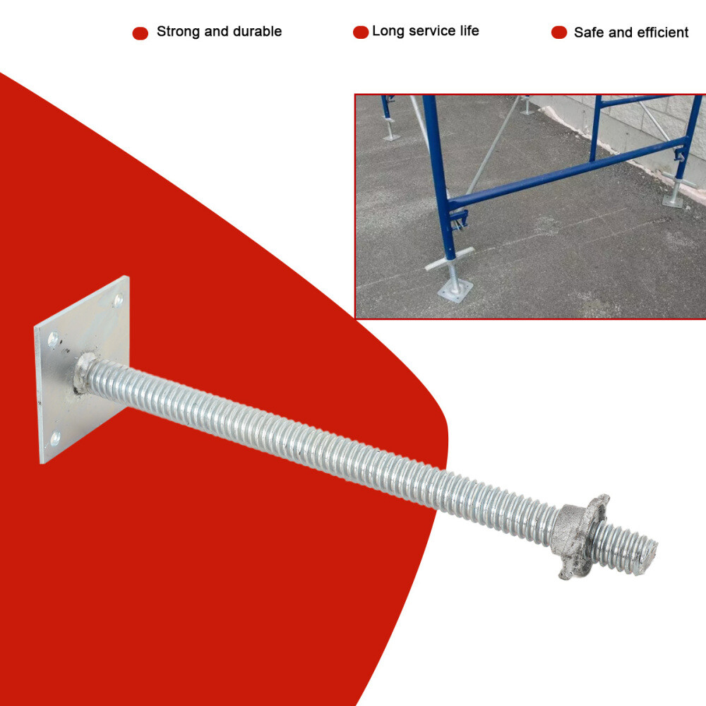 Adjustable Leveling Jacks 18" Scaffolding Solid Screw Jack with Base Plate 4Pcs