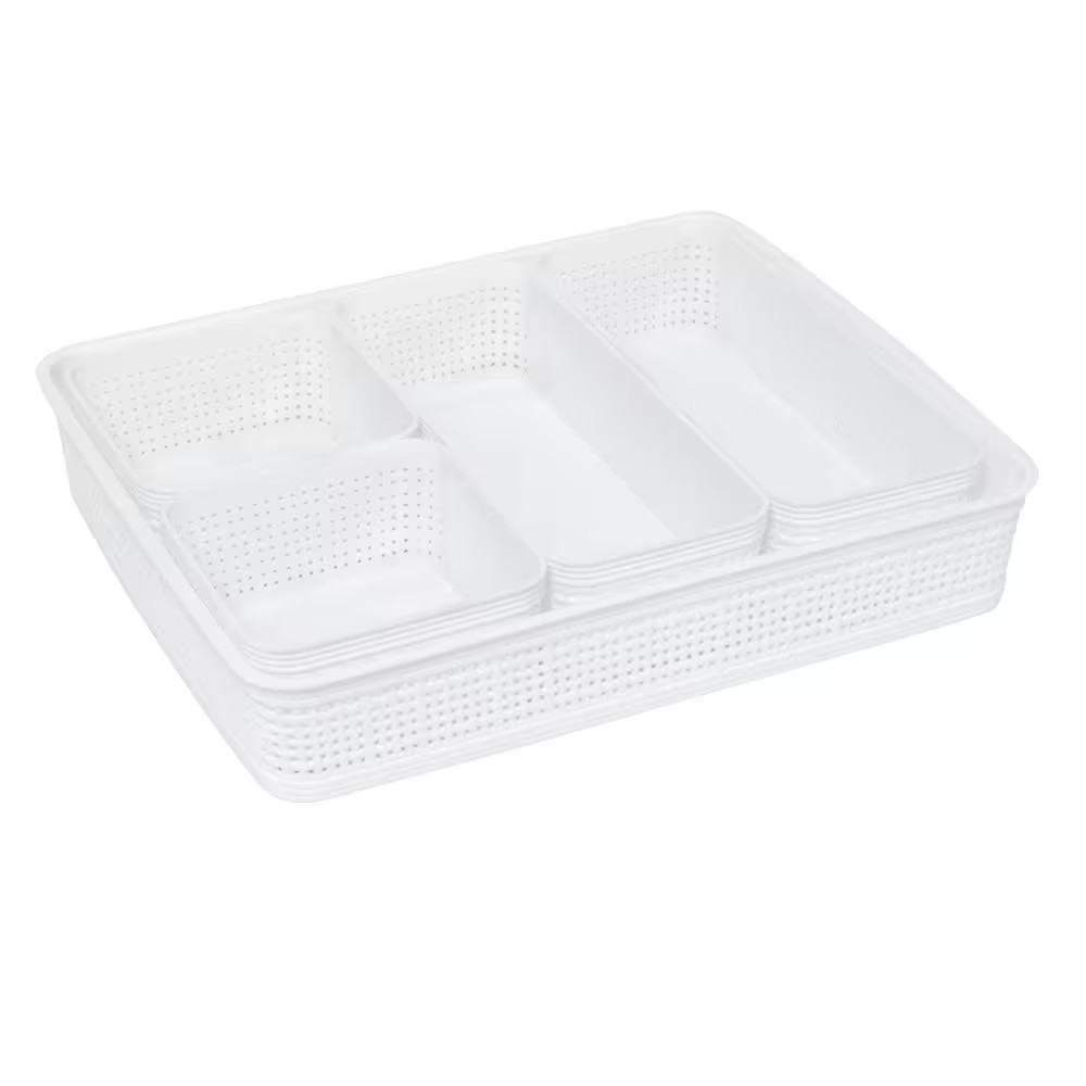 5-Pack Organizing Set in White