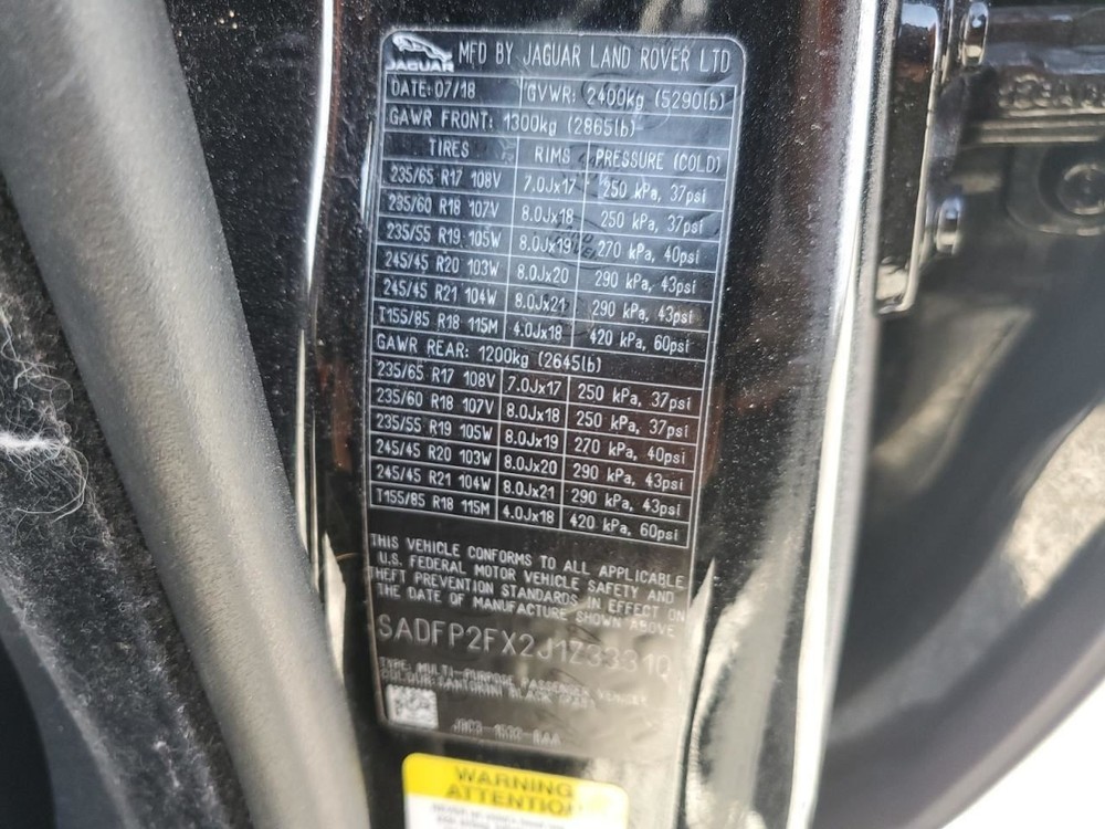 E-PACE 2018 Glove Box 4686289