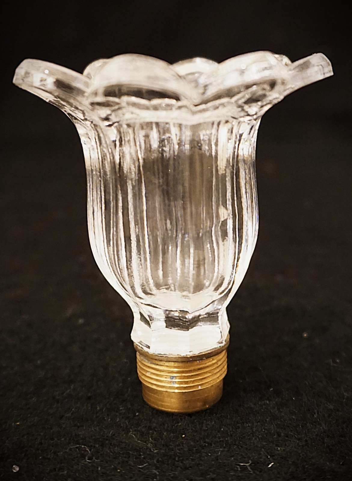 Antique Baccarat chandelier cup/lighting part/Hand Cut/France C.1900/Crystal