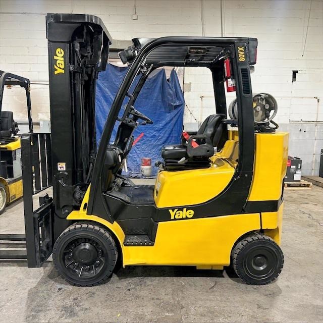 2018 Yale GLC080VX 8000lb Used Forklift Triple Mast Sideshift LP Gas 7186 Hours
