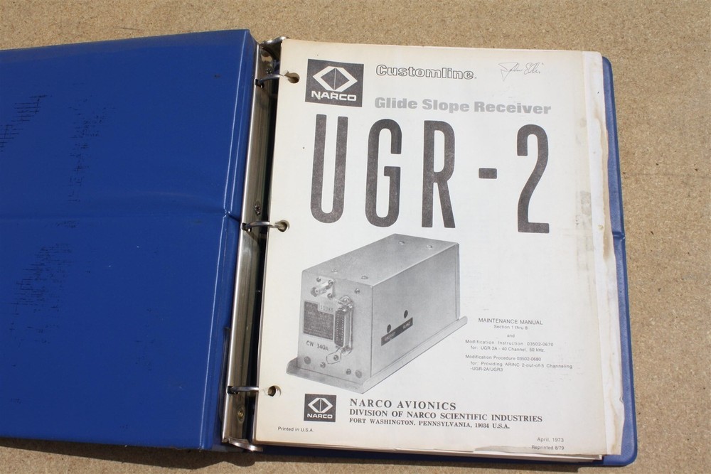Narco UGR Glide Slope Maintenance Manual