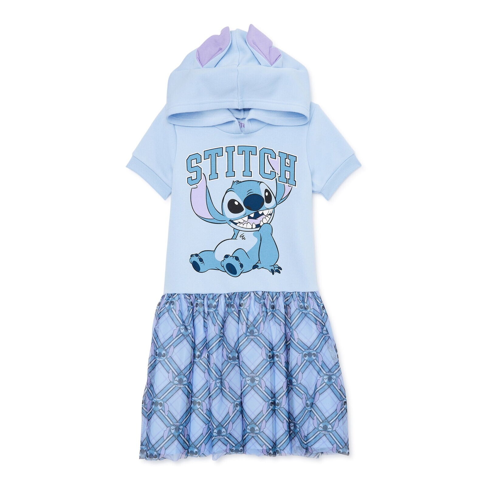 Disney STITCH Hooded w/Ears Costume Tutu Dress 4/5 Blue