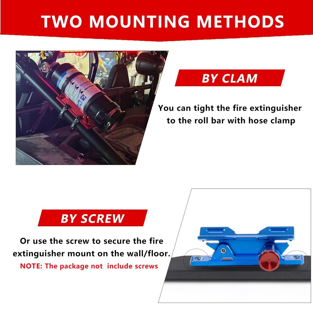 Quick Release Car Fire Extinguisher Mount – Blue Adjustable Aluminum
