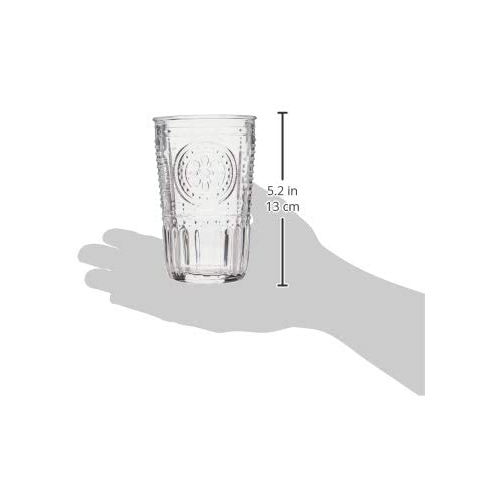 Bormioli Rocco Italian Romantic 10.25 Ounce Water Glasses, Set of 6 - Clear