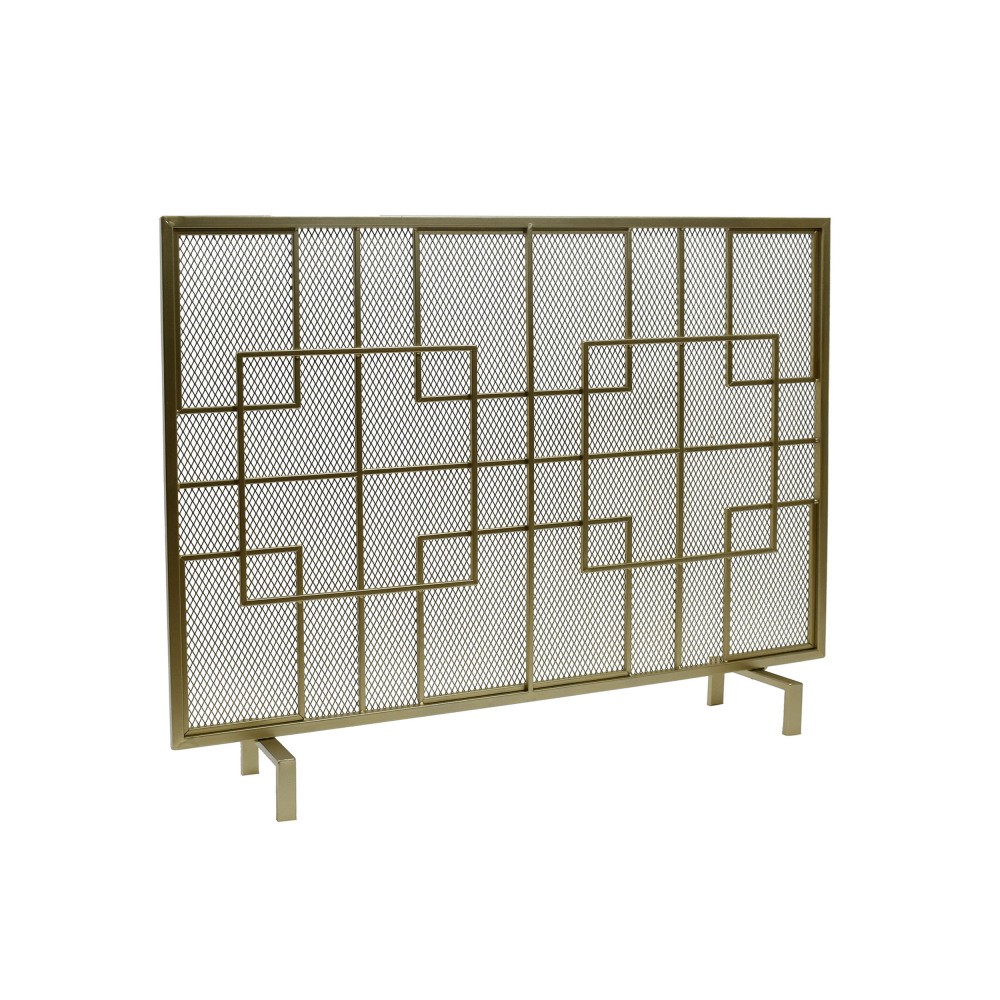 Fireproof Screen Gold Iron Single-Panel Diamond Mesh
