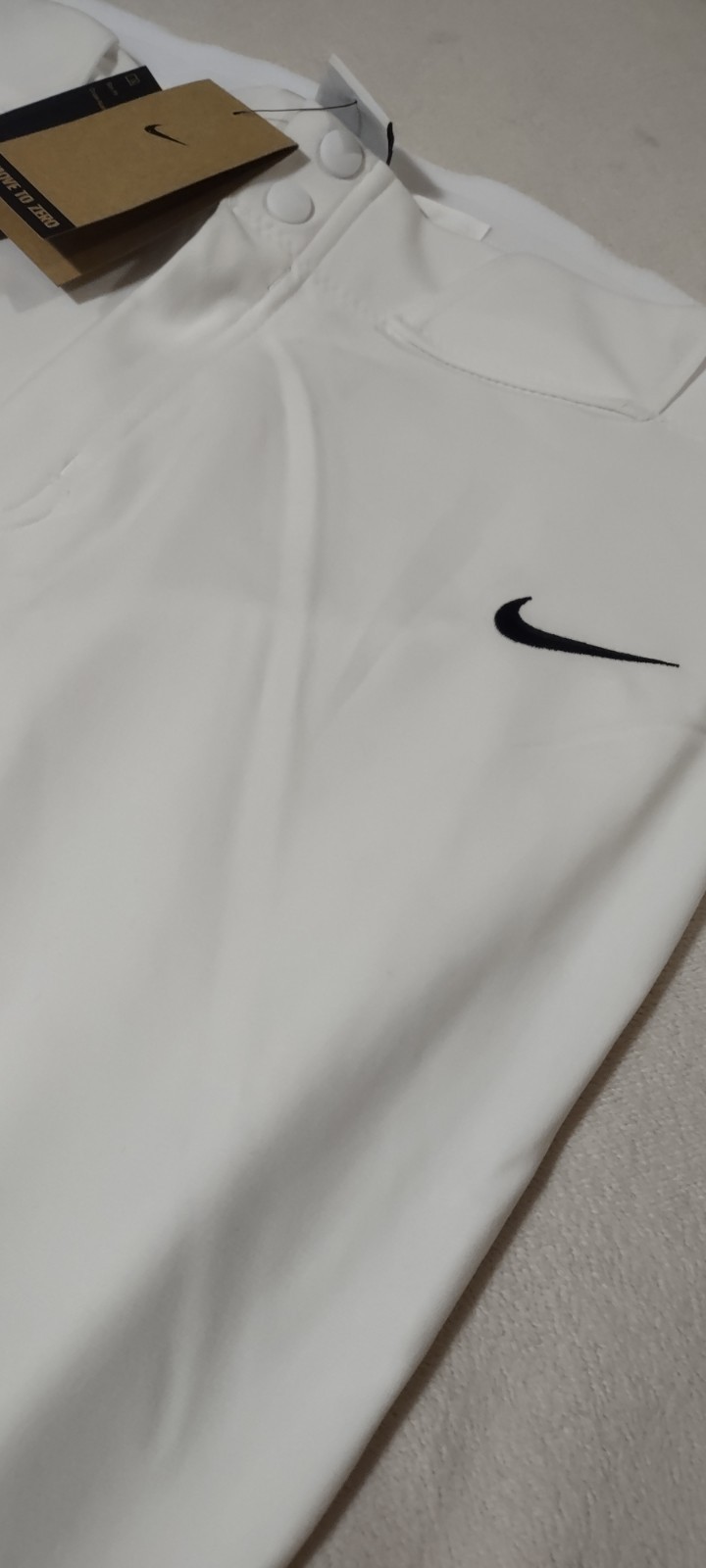 NEW Nike Men's (L) Vapor Select Slim Fit Baseball Pants White Large