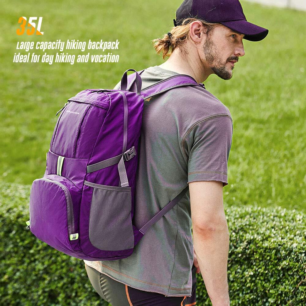 35L Lightweight Packable Backpack Waterproof Durable Hiking Travel Backpack D...