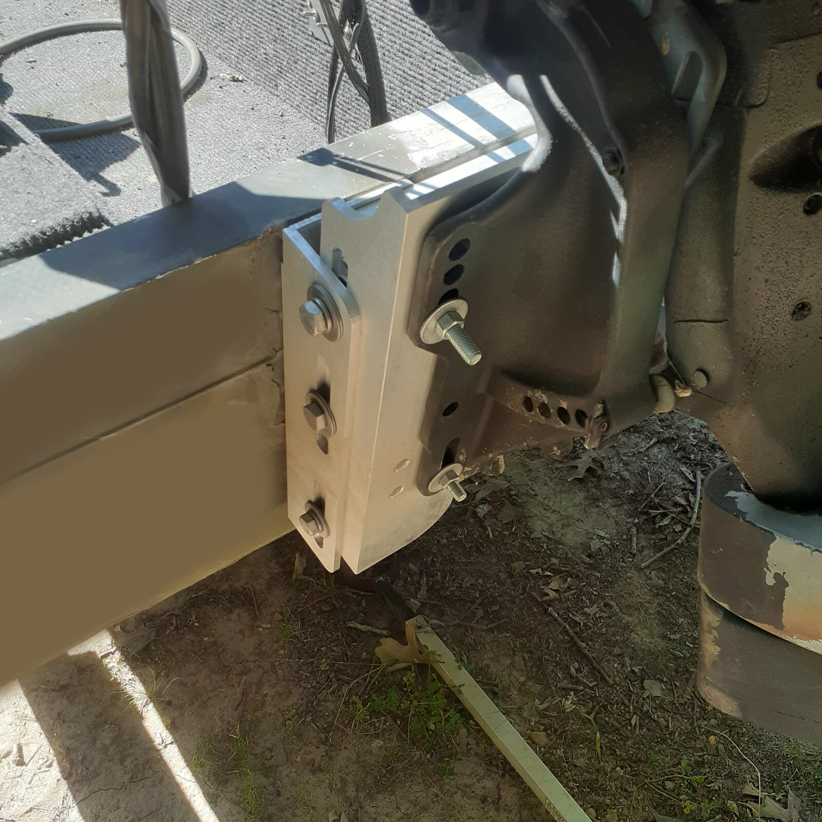 Adjustable 4'' Outboard Boat Aluminum Jack Plate Tool Silver