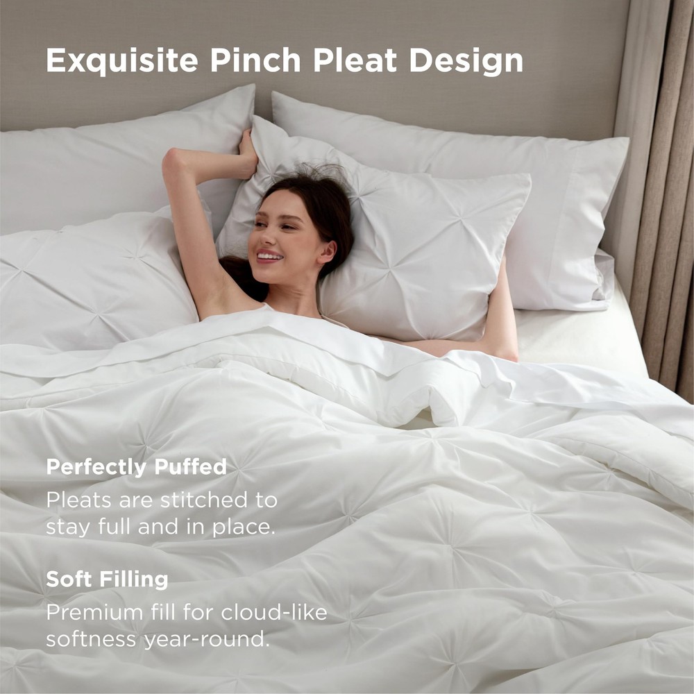 Full Size Comforter Sets 7 Pieces White Bedding Sheets Pillowcases