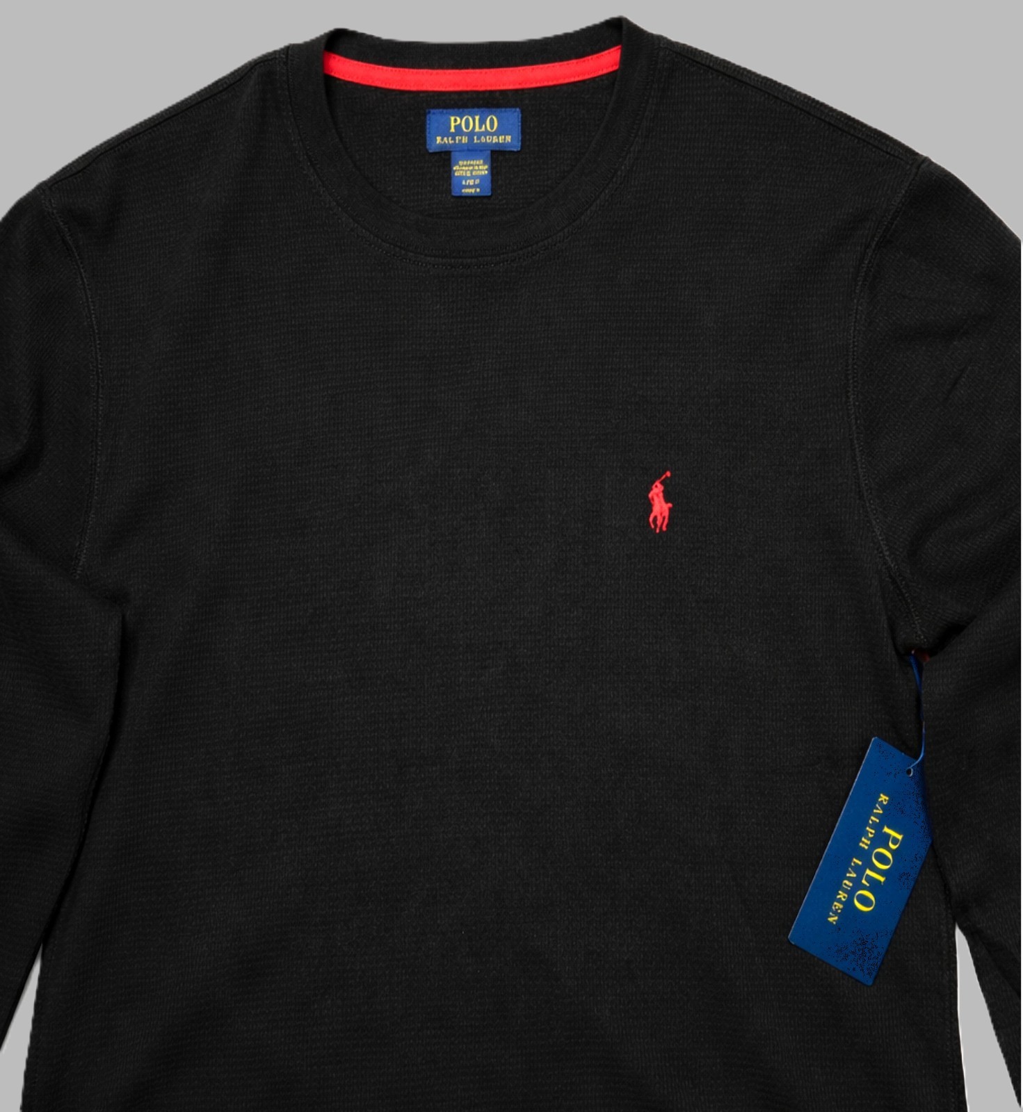 NWT - POLO RALPH LAUREN Mens Waffle Knit Thermal Long Sleeve Shirts : S - XXL