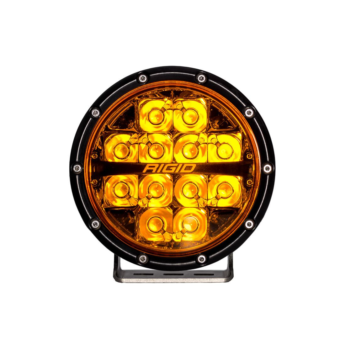 Rigid Industries 360 Series 6" Spot Beam LED Round W/ Backlights Lights - Amber