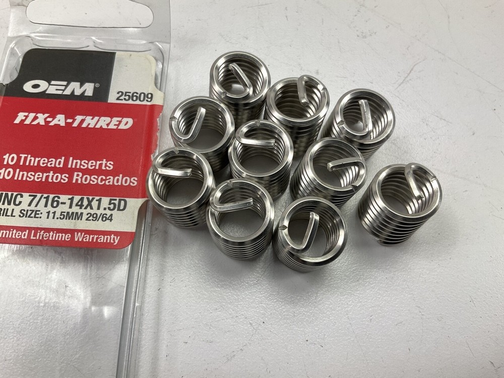 OEM TOOLS 25609 7/16" Fix-A-Thread Repair Kit - 10 Thread Inserts