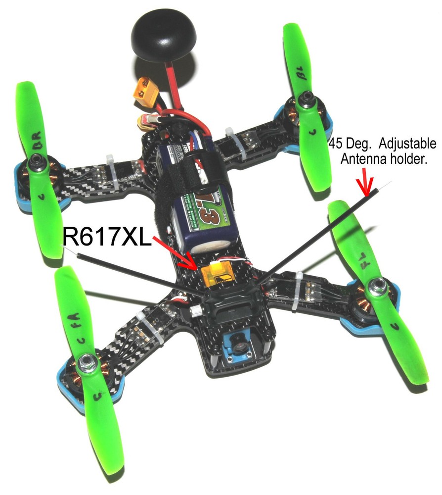 OrangeRx R617XL CPPM DSM2/DSMX Racing Quad 6ch Receiver CPPM
