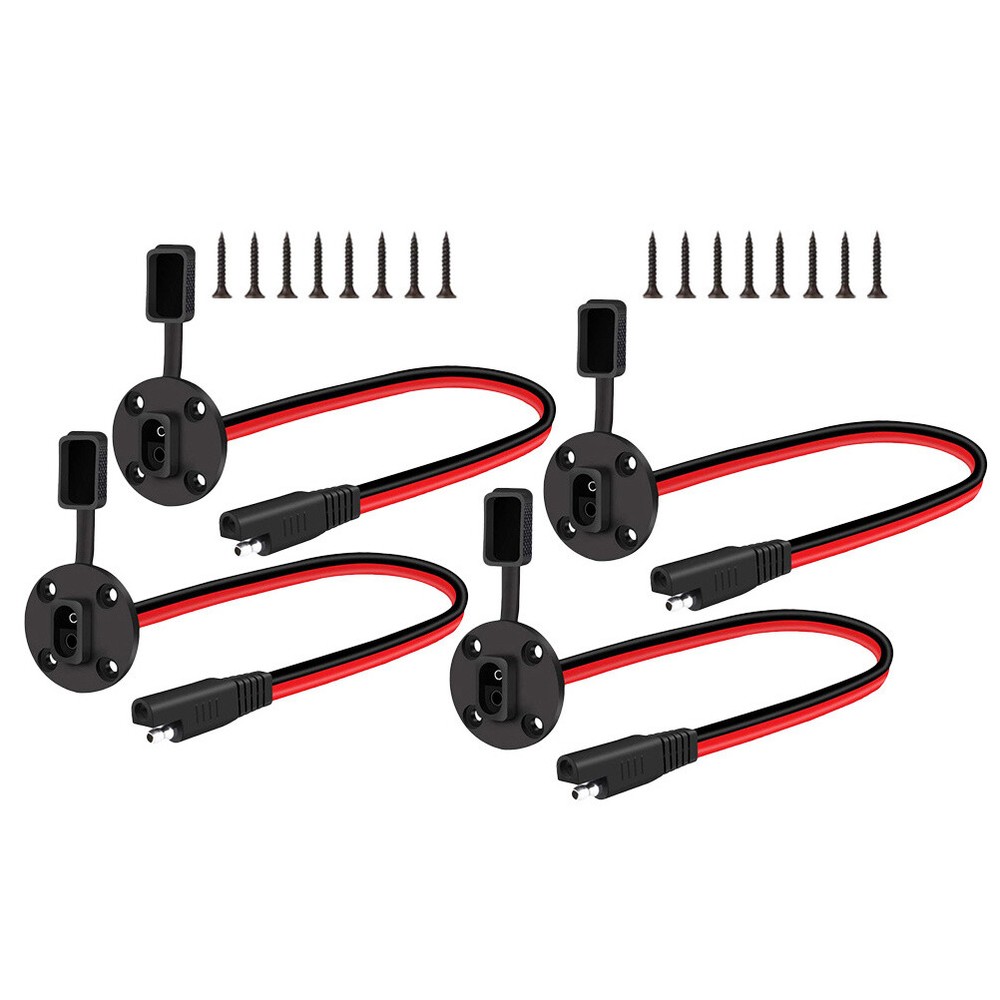 4 Sets Plug Quick-connect Terminals Sae Cable Battery Charger Connector