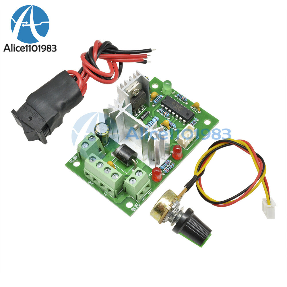 6-30V DC Motor Speed Controller Reversible PWM Control Forward / Reverse switch