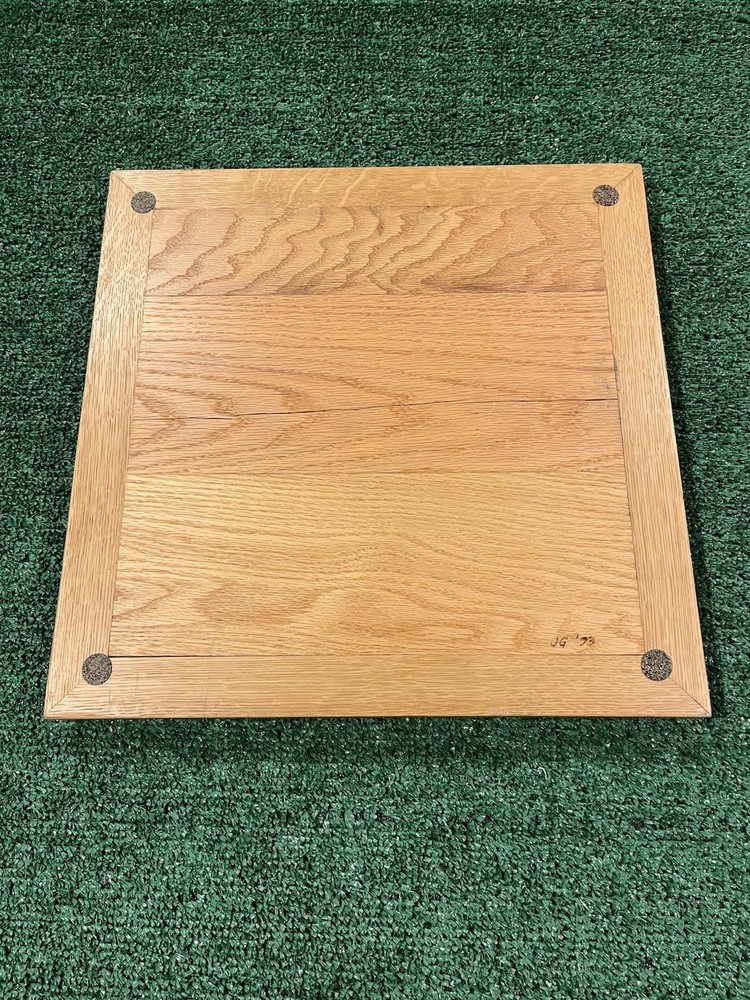 Vintage Hand Made Solid Oak Chess-Checker Board