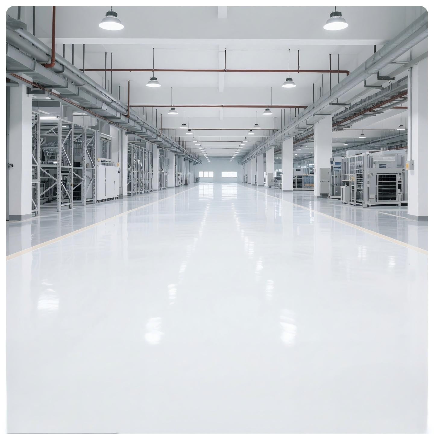 Professional epoxy floor paint kit (1 gallon white) - suitable for garage floors