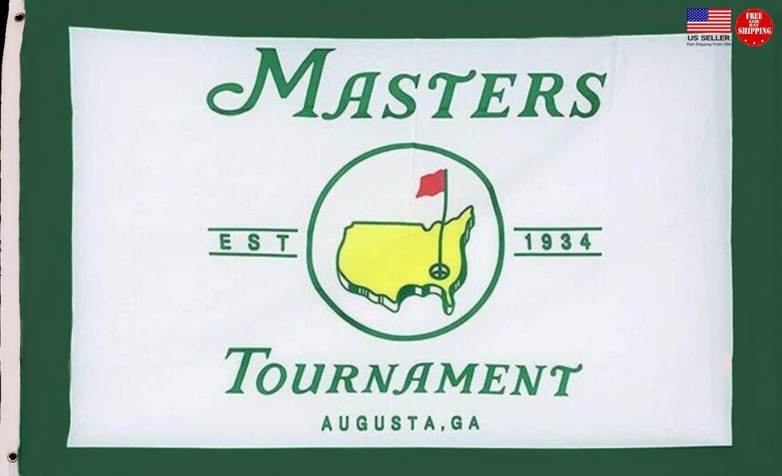 Masters Green Flag 3x5 Golf Banner Augusta Georgia Golf Club