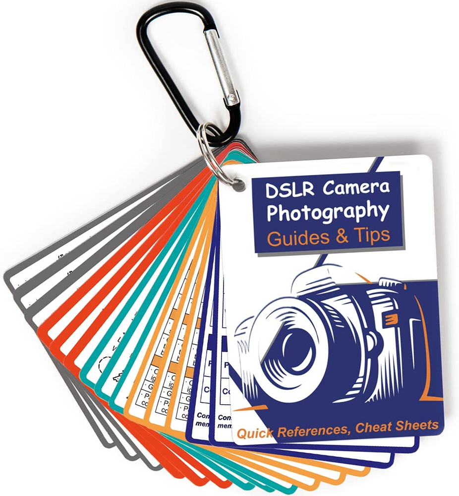 DSLR Cheat Sheet Cards for Camera - Quick Reference Cards Photography Guides