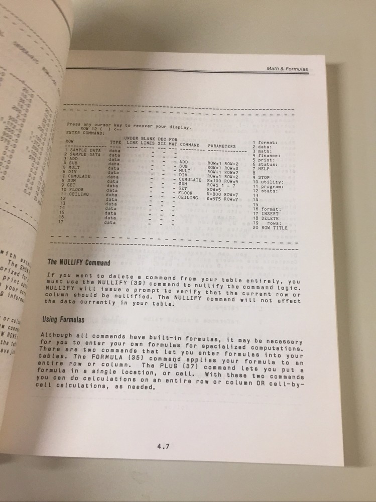 Vintage 1983 KAYPRO MICROPLAN Software Manual (NO DISK)