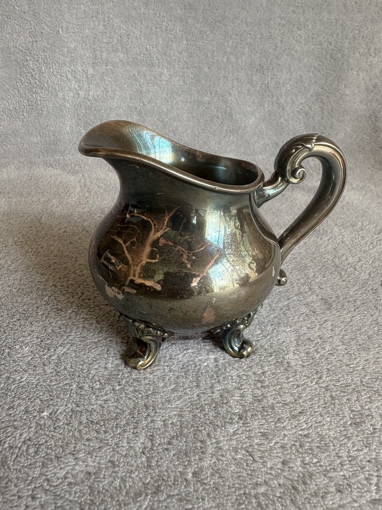 Vintage Reed & Barton 5600 Regent Silver Plated Creamer Server & Sugar Bowl Set