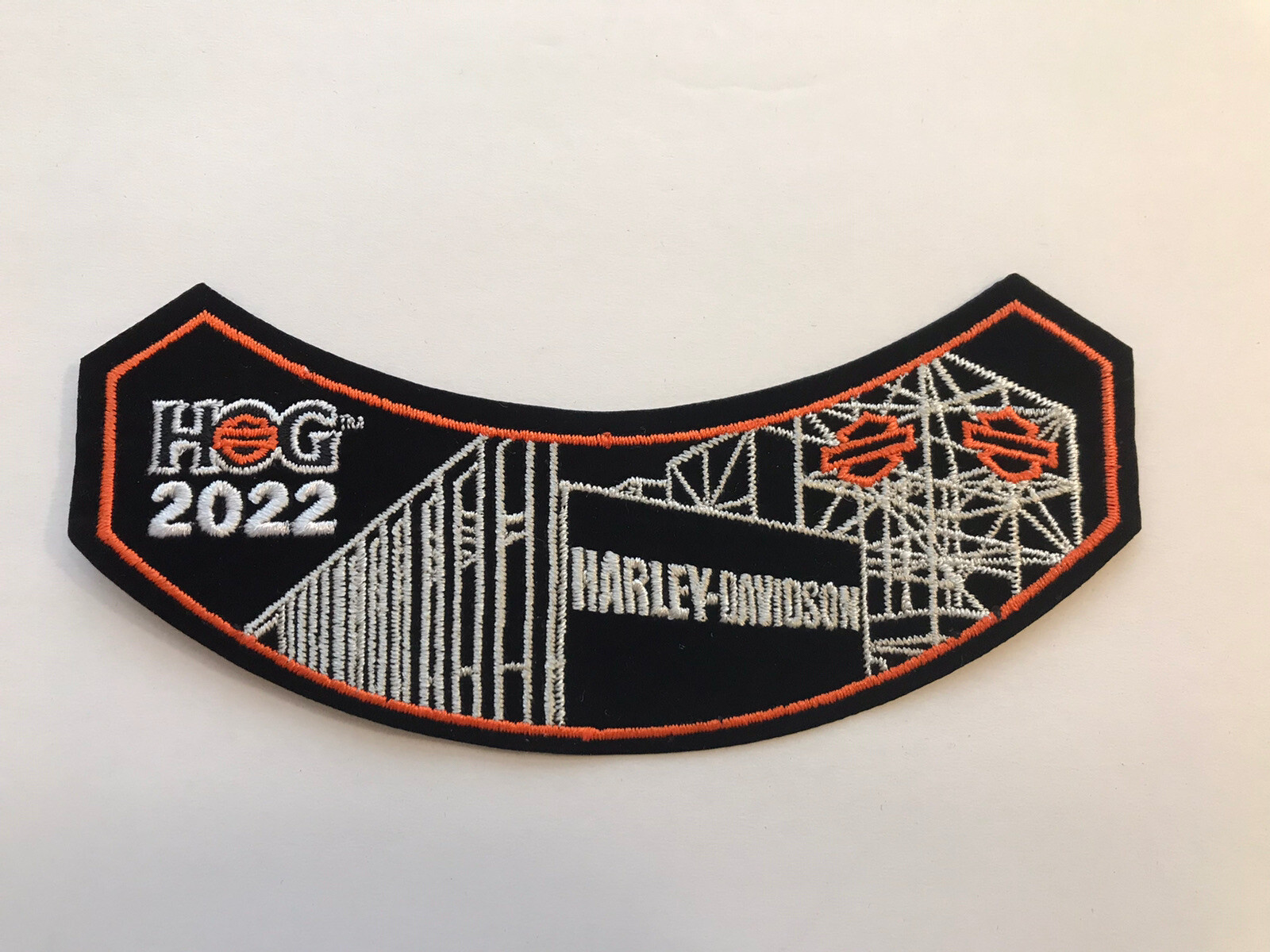 NEW 2022 HOG Harley Davidson Owners Group Patch Badge Jacket Wings Rocker Black