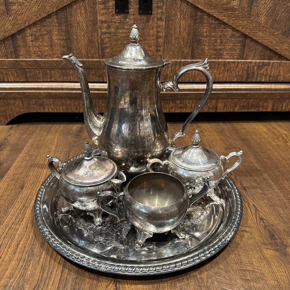 Vintage Silverplate 5 Piece Coffee Tea Serving Set International Silver Company