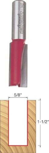 Freud 12-140 5/8" Diameter Double Flute Straight Bit (Eclipse Grind)