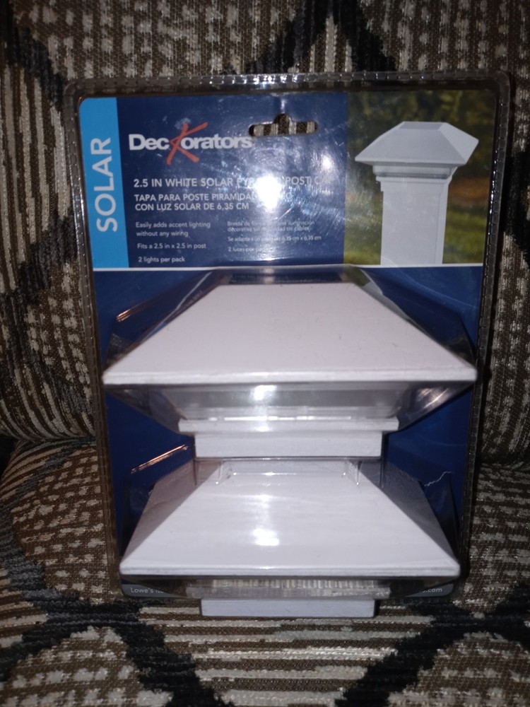 Deckorators Post Cap Solar Light+White+2 Pack+NEW+Hart+Sylvania+