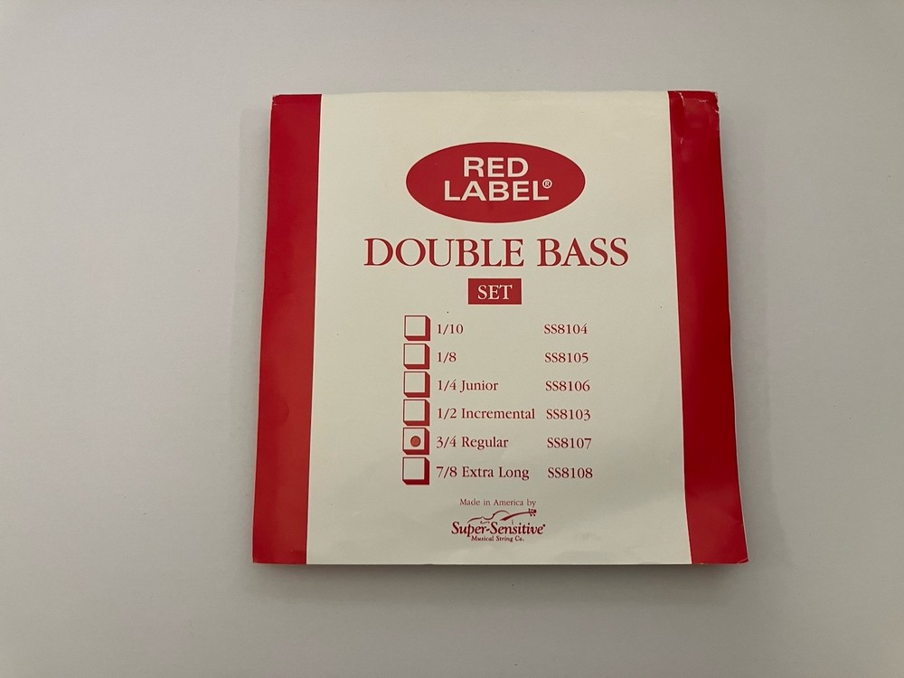 Red Label Upright Bass String Set 3/4