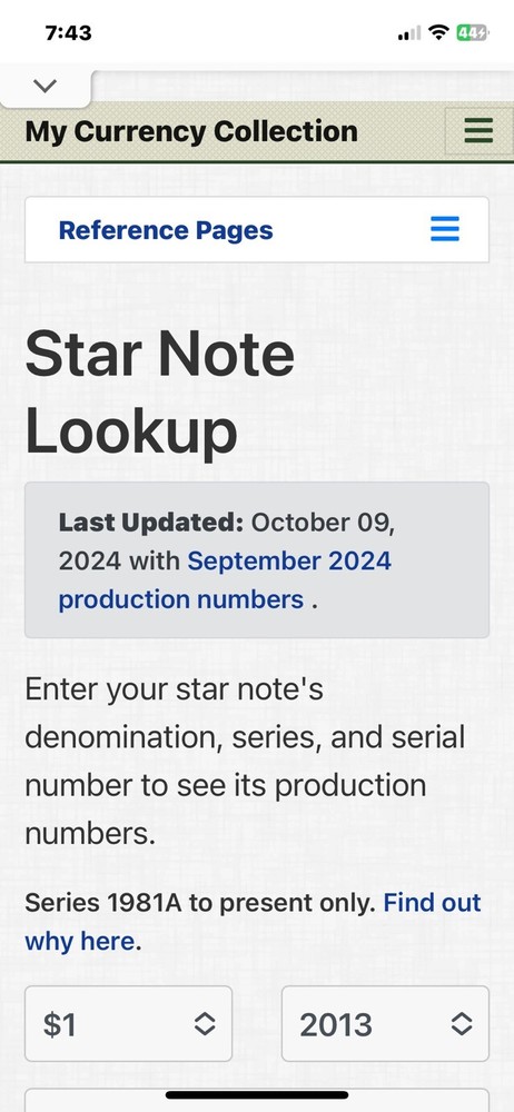 2013 B Duplicate Print ERROR Star Note Serial Number B 05471860* DC Fancy Serial