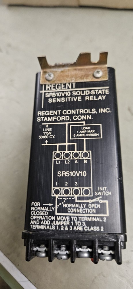 Regents SR510V10 Solid State Sensitive Relay 115v-ac