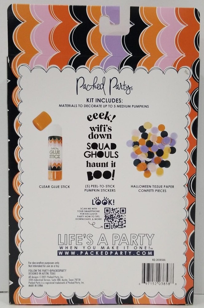Packed Party Pumpkin Confetti Decorating Kit