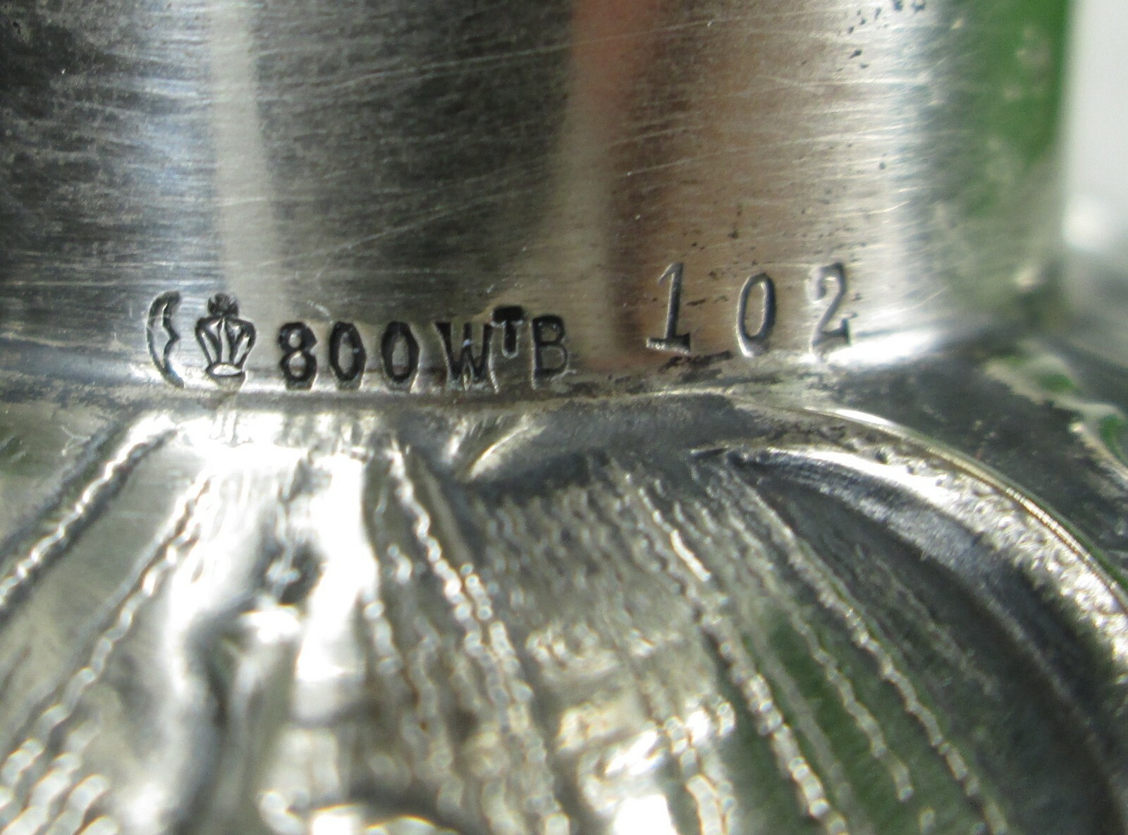 Wilhelm Binder Art Nouveau Decanters 800 Silver Overlay Pinched Glass Antique