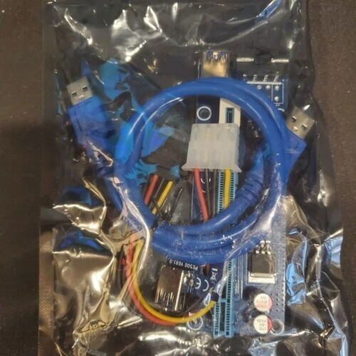Ethereum PCI-E 1x to 16x Powered USB3.0 GPU Riser Extender Adapter Card
